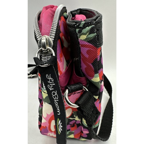 Lily Bloom Crossbody Purse Zip Pouch Small Shoulder Bag‎ Floral Print crossbody - Picture 3 of 5